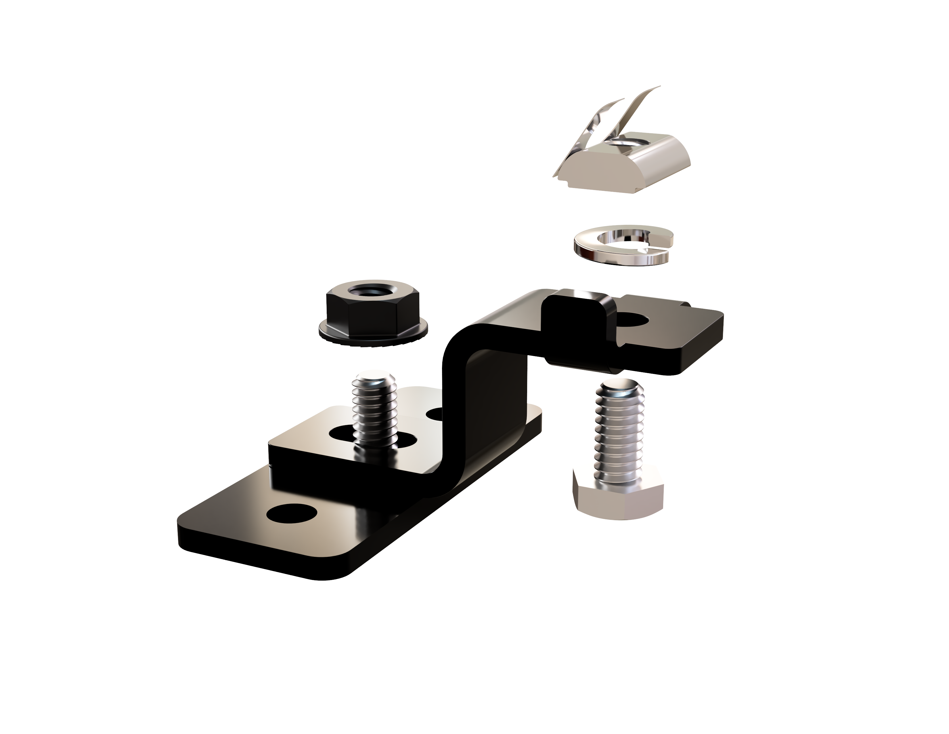 Black Universal Reversible Mounting Feet