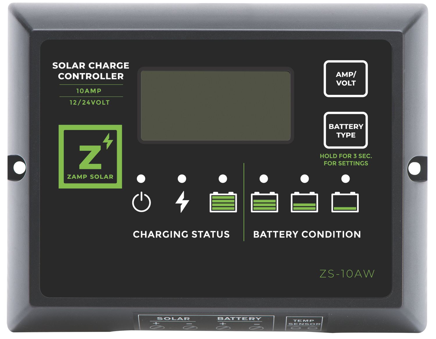 10 Amp 5-Stage PWM Charge Controller