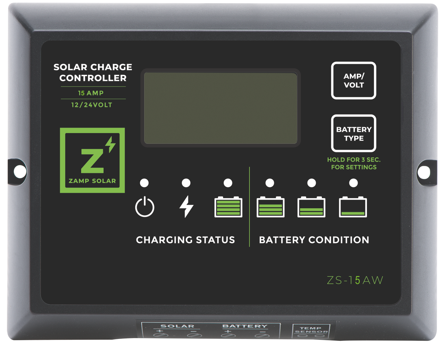 15 Amp 5-Stage PWM Charge Controller